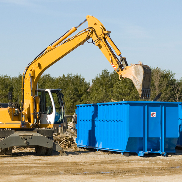 what size residential dumpster rentals are available in Rock Cave